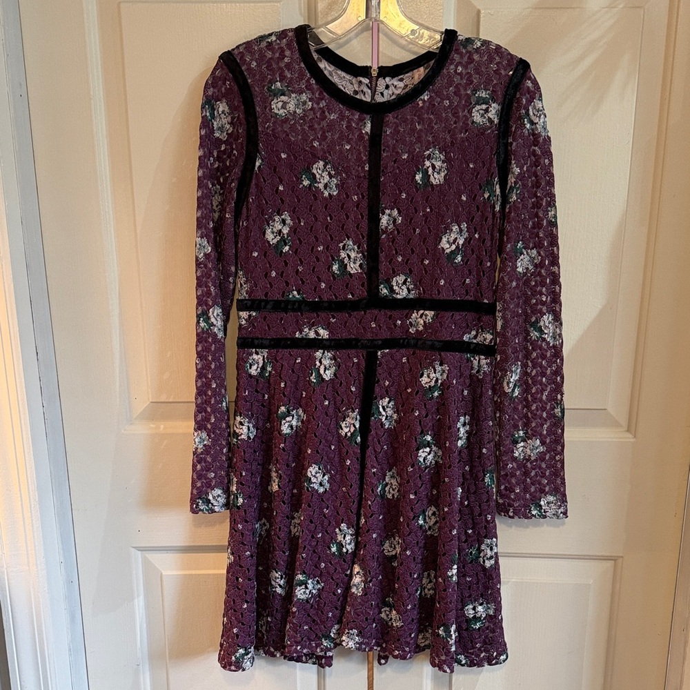 Xhilaration Kids Dress - Purple Floral Lace